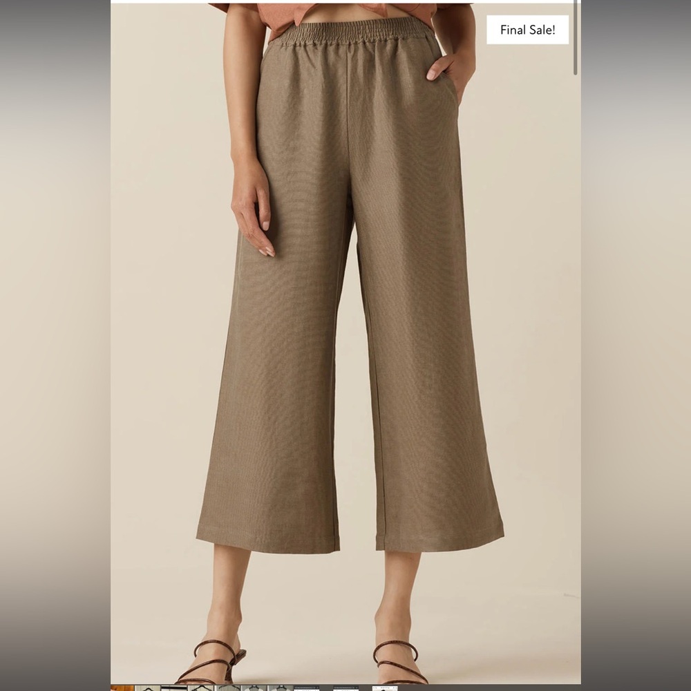 Vetta Elastic Waist Wide Leg Pant - M